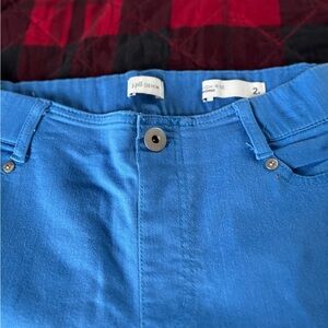 J. Jill Bright Blue High-Rise cropped Jeans